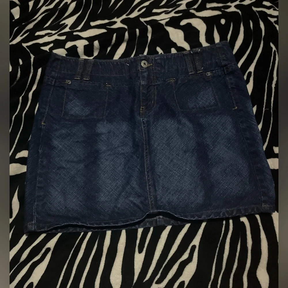 90s y2k denim mini skirt